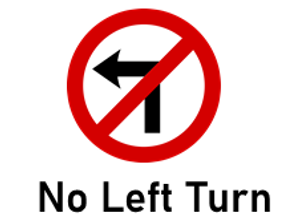 no left turn