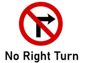 no right turn