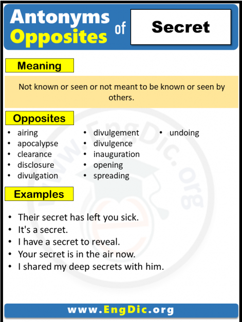opposite-of-secret-list-in-english-engdic