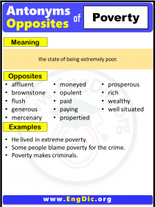 poverty antonyms opposite engdic