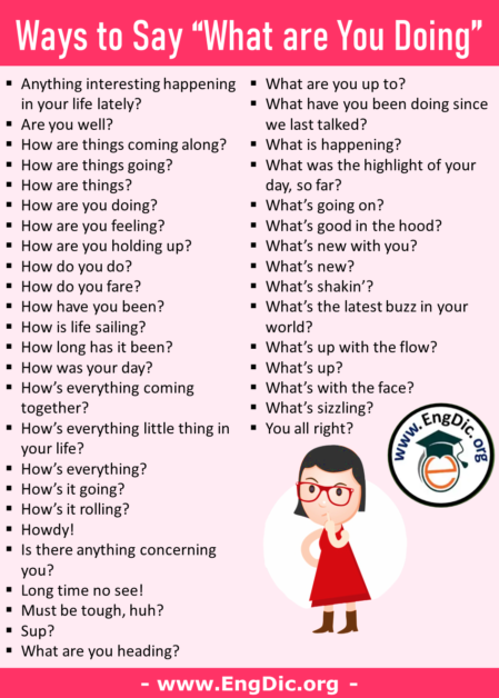 ‘What Are You Doing’ in Different Ways – Ways to Say ‘What Are You ...