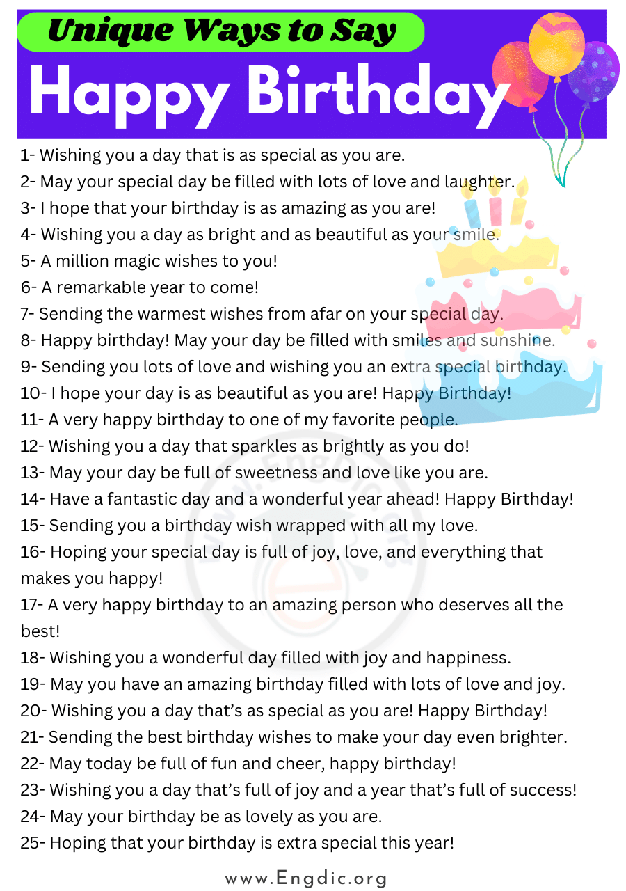 unique Ways to Say Happy Birthday 2