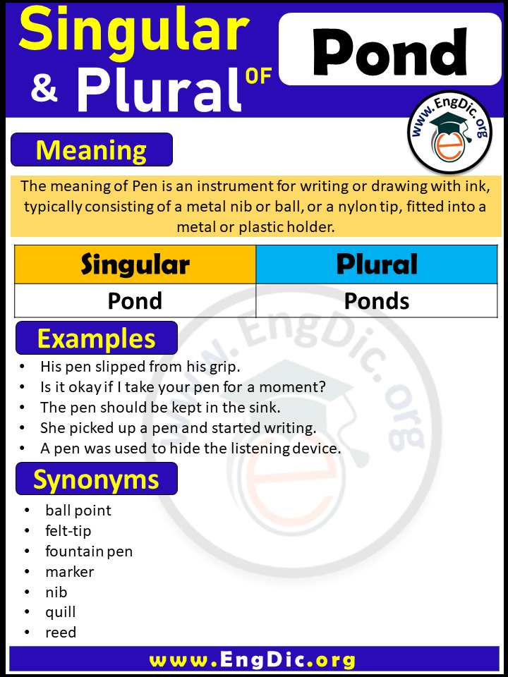 Singular and Plural of Pen