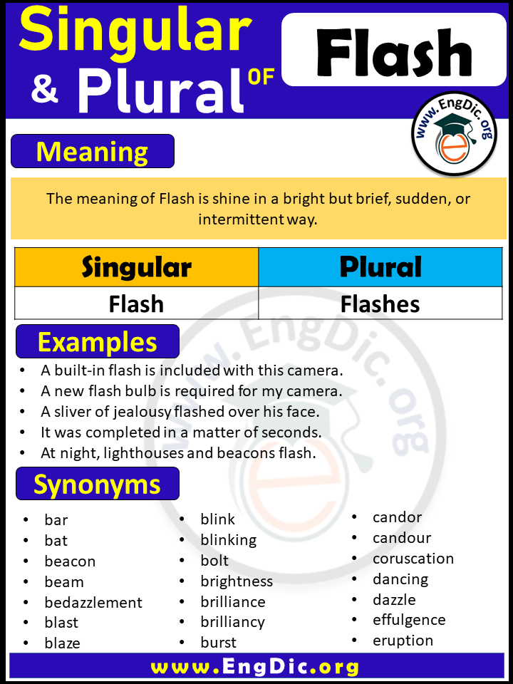 Flash Plural, What is the Plural of Flash?