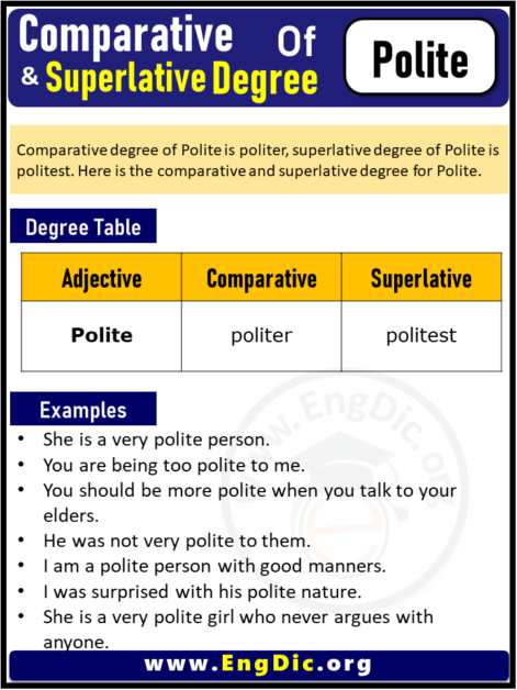 Comparative Degree Of Polite Archives EngDic