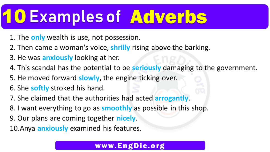 10 Examples Of Adverbs In Sentences Engdic 4218