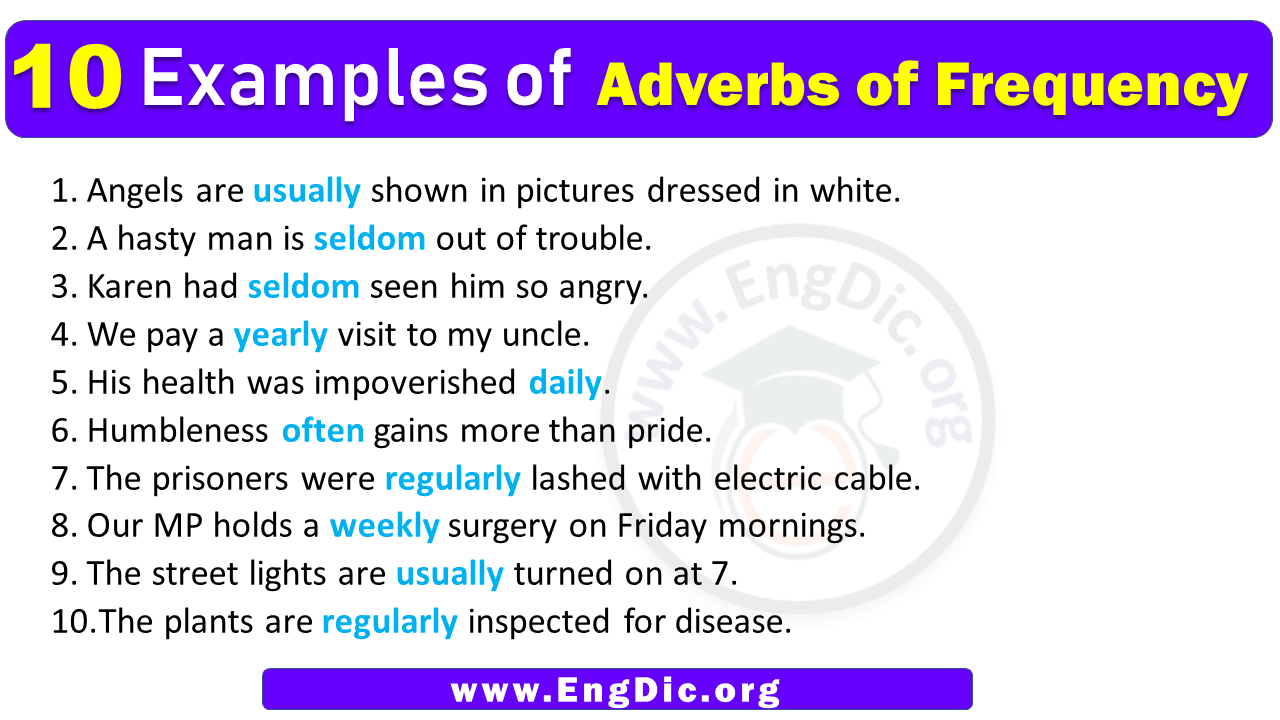 10 Examples Of Adverbs Of Frequency In Sentences EngDic