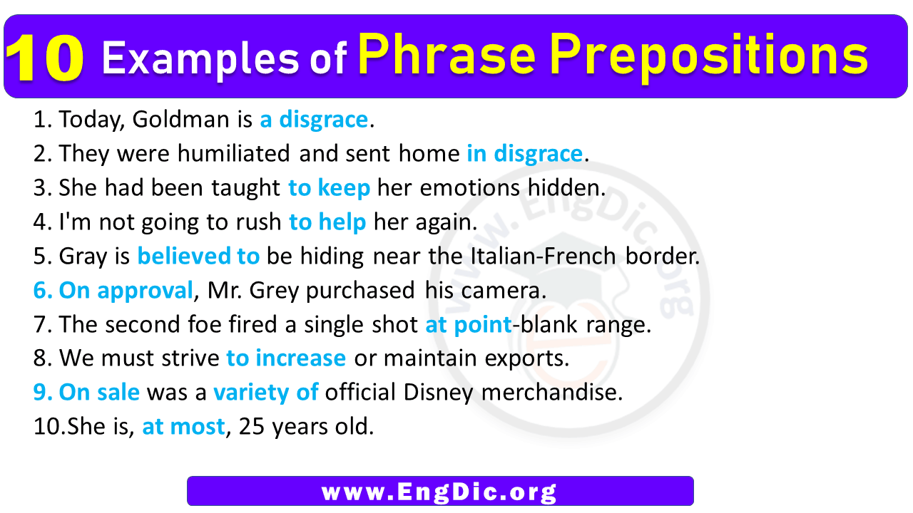 10 Examples of Phrase Prepositions in Sentences