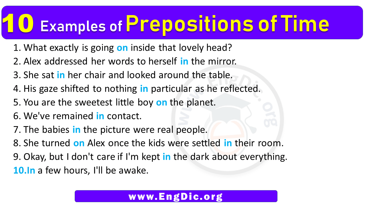 10 Examples of Prepositions of Time