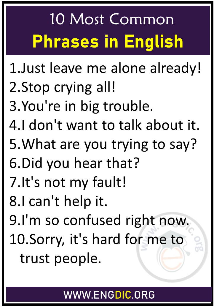 10 most common phrases