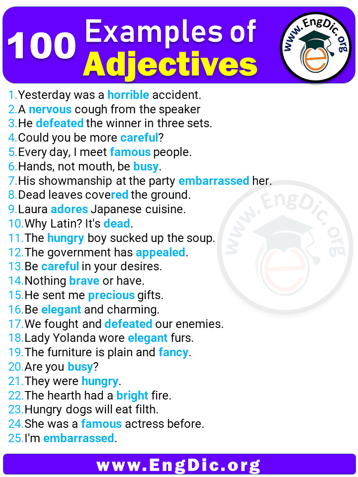 descriptive essays use adjectives in sentences