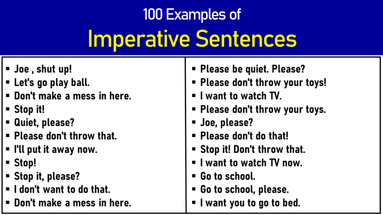 examples of imperative sentences in reported speech