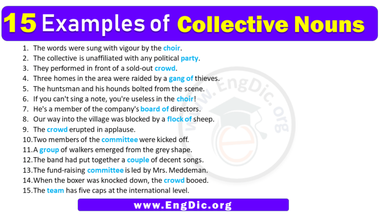 15 Examples of Collective Nouns in Sentences - EngDic