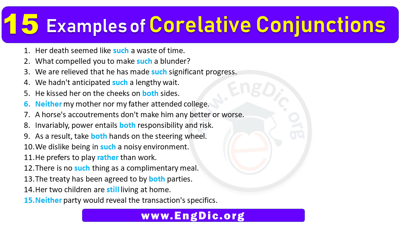 15 Examples of Corelative Conjunctions in Sentences