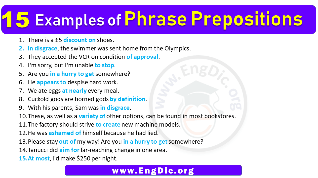 15 Examples of Phrase Prepositions in Sentences