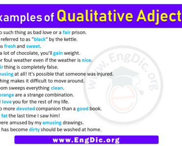 15 Examples of Qualitative Adjectives in Sentences