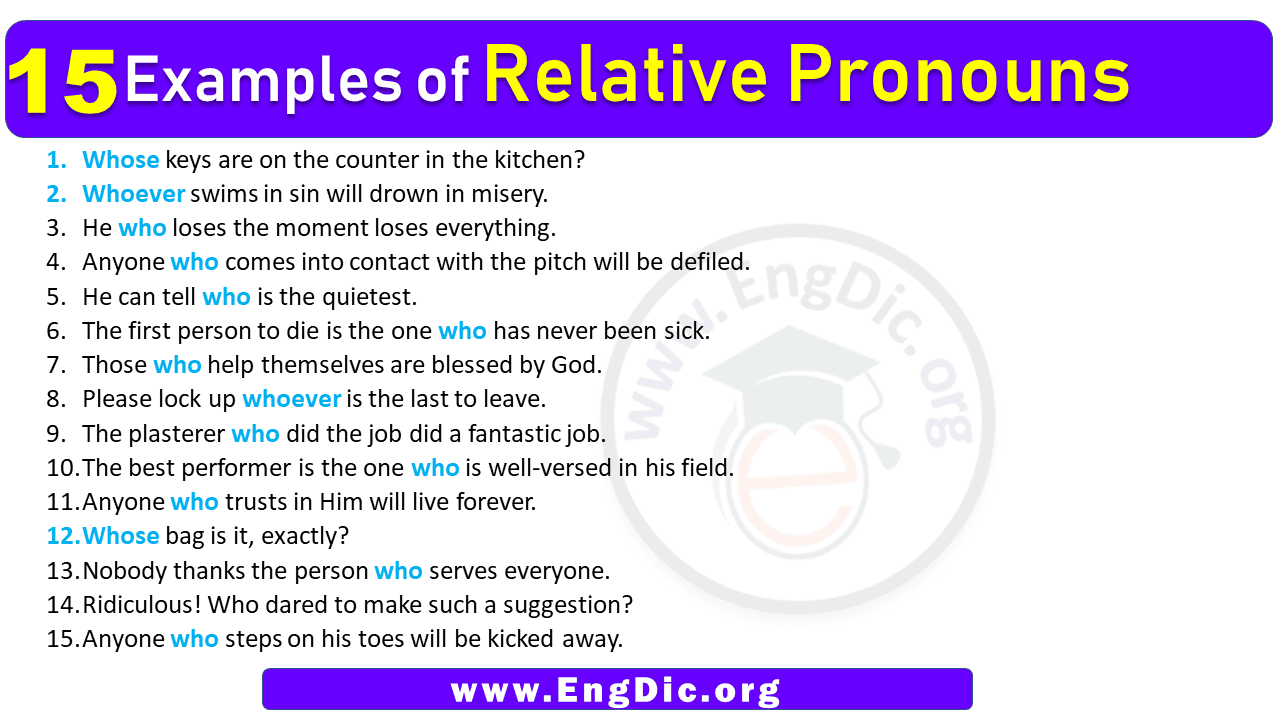 15 Examples of Relative Pronoun in Sentences