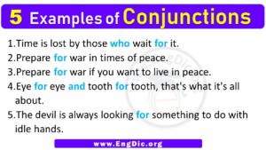 5 Examples of Conjunctions in Sentences