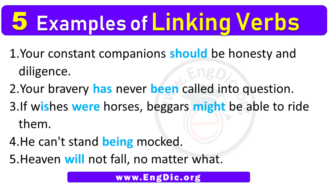 5 Sentences With Linking Verbs