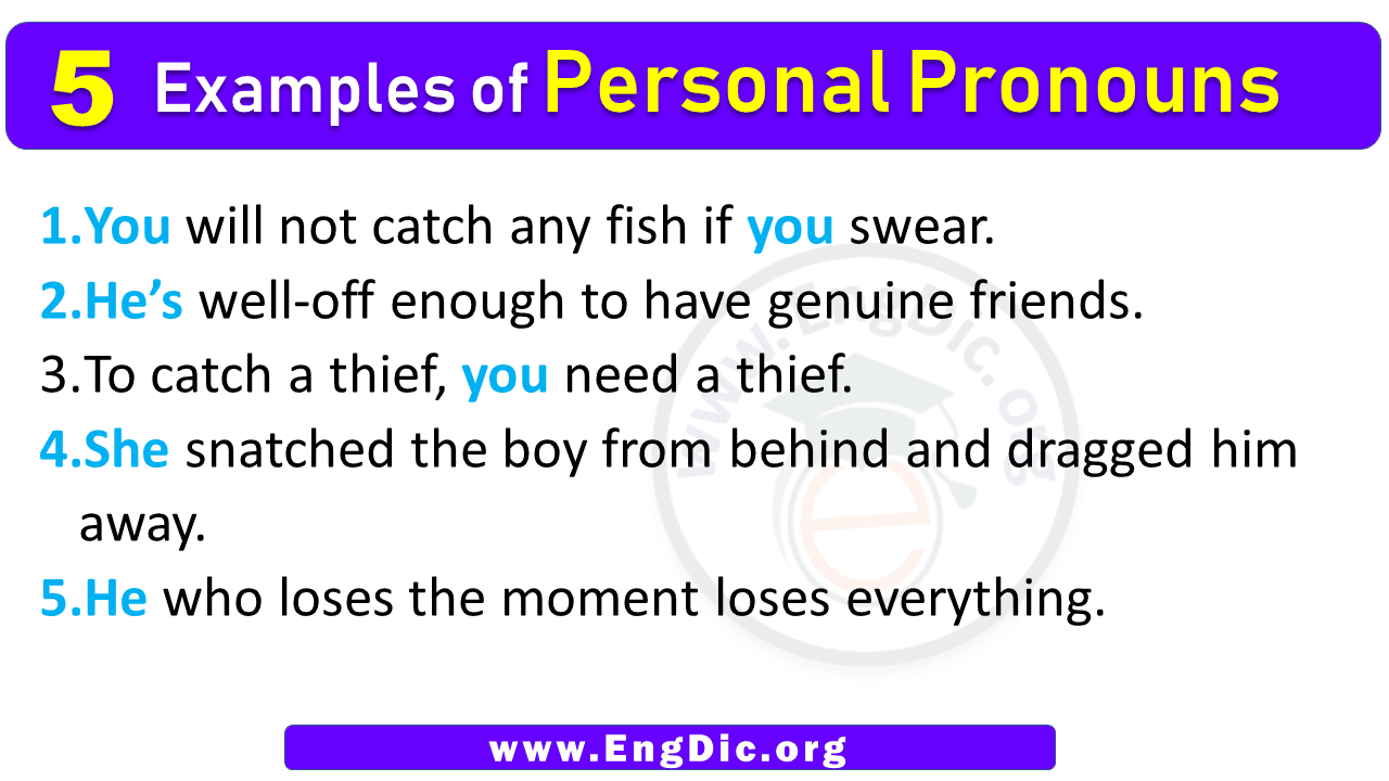 5 Examples Of Personal Pronouns In Sentences EngDic