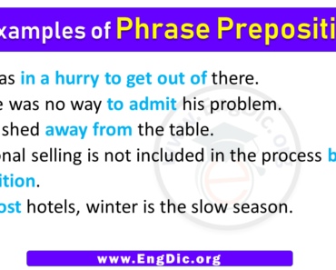5 Examples of Phrase Prepositions in Sentences