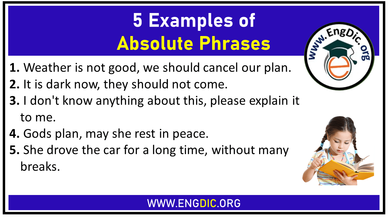 5 examples of absolute phrases