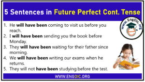 5 Sentences in Future Continuous Tense - EngDic