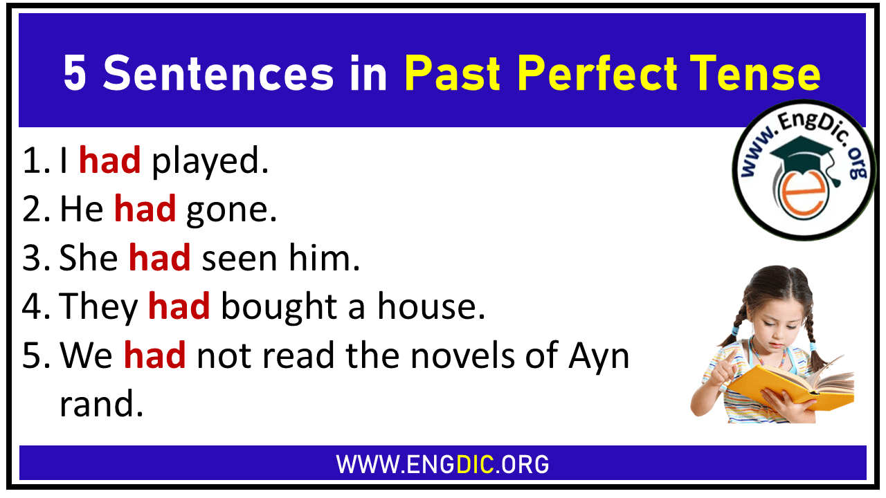 5 Examples Of Past Perfect Tense Archives EngDic
