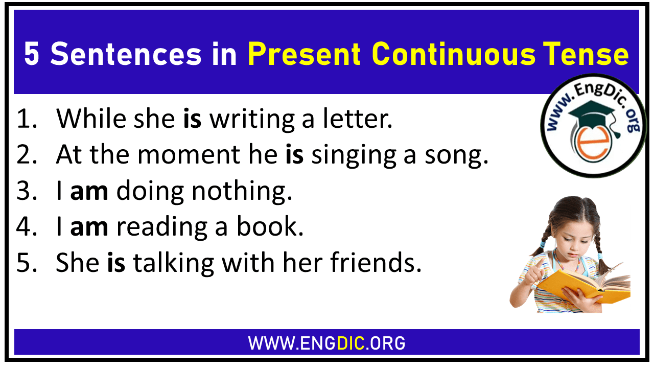 5 Sentences in Present Continuous Tense