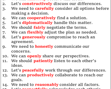 Adverbs of Negotiation: 50 Examples of Adverbs of Negotiation