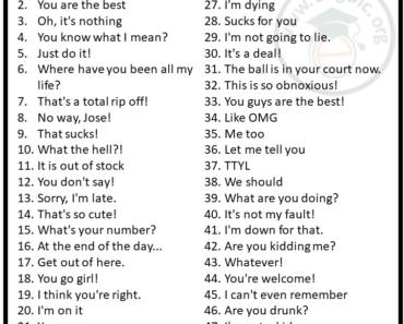50 Most Common Phrases in English, 50 Easy Phrases