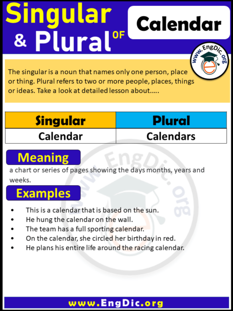 Plural Form Of Calendar Archives EngDic Plural Form Of Calendar Archives EngDic