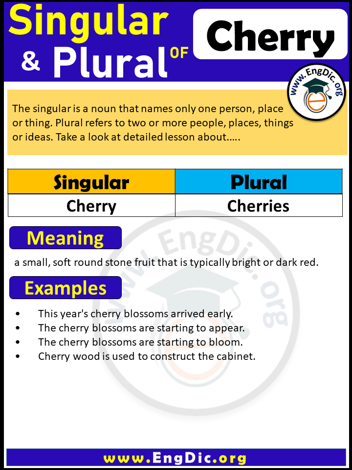 Cherry Plural, What is the Plural of Cherry?