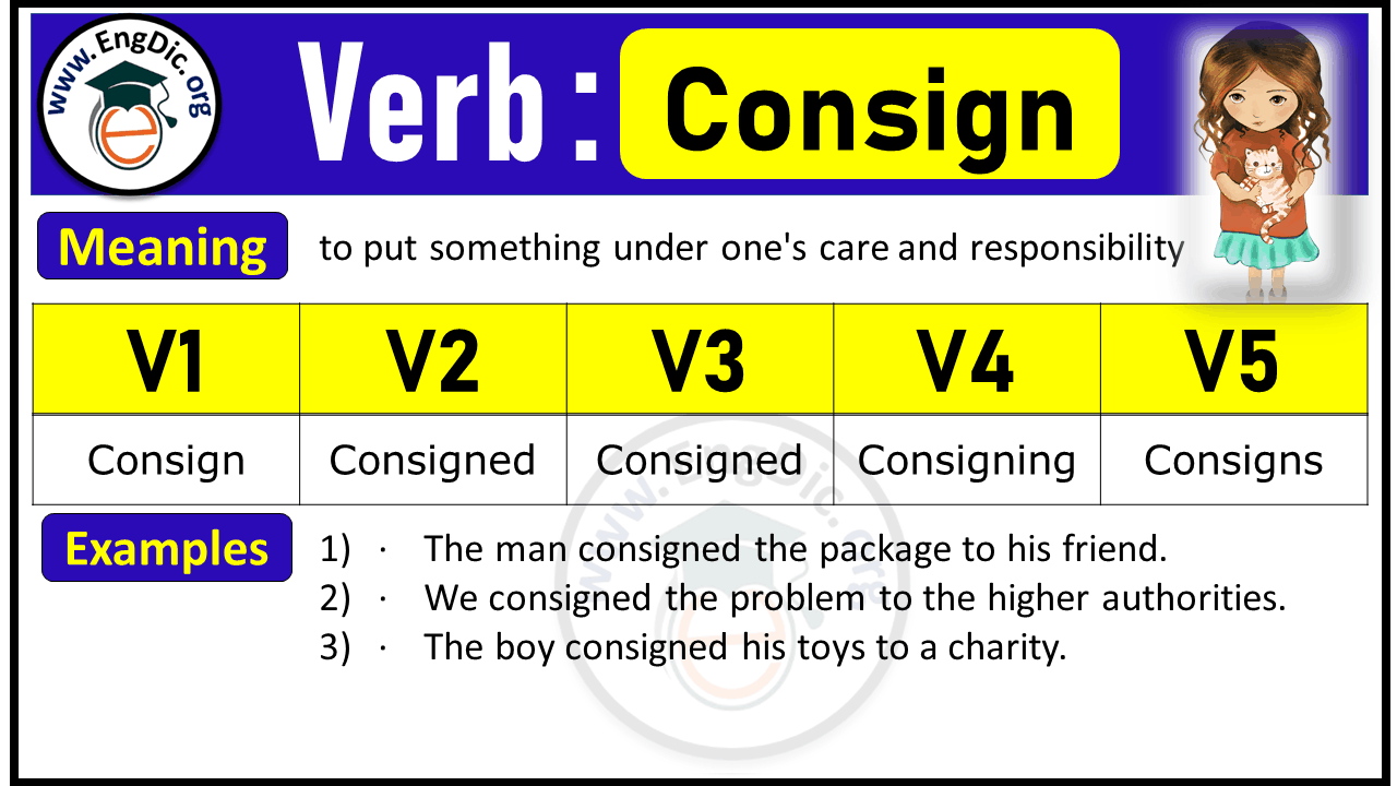 Consign Verb Forms: Past Tense and Past Participle (V1 V2 V3)