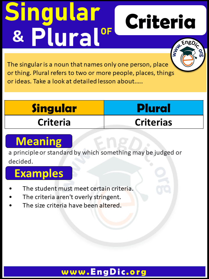 plural-of-criteria-archives-engdic