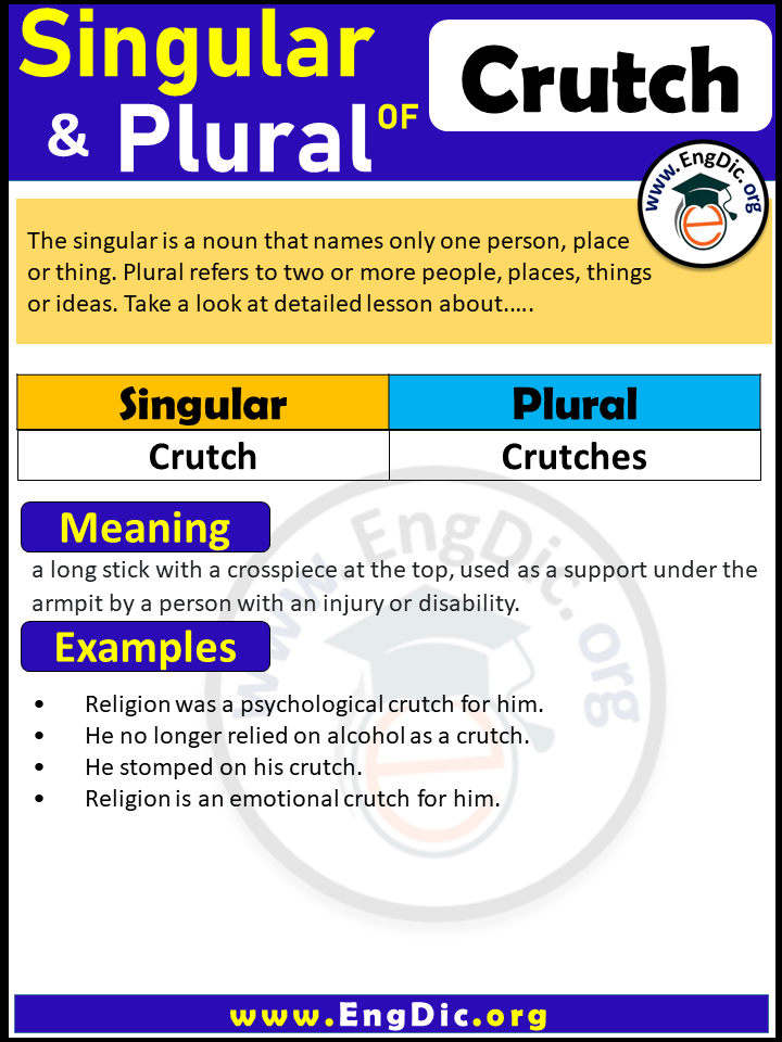 Crutch Plural, What is the plural of Crutch?