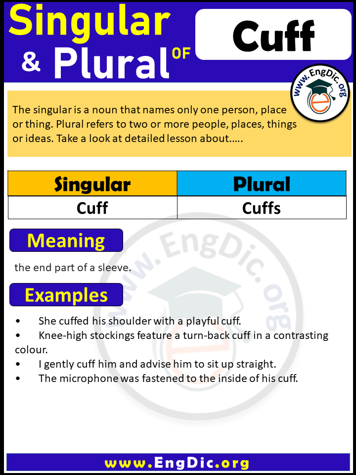 Cuff Plural, What is the Plural of Cuff?