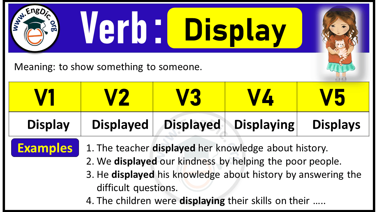 Display Verb Forms: Past Tense and Past Participle (V1 V2 V3)