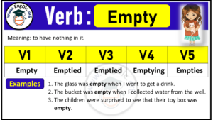 Empty Verb Forms: Past Tense and Past Participle (V1 V2 V3) - EngDic