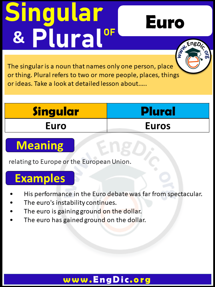 Euro Plural, What is the Plural of Euro?