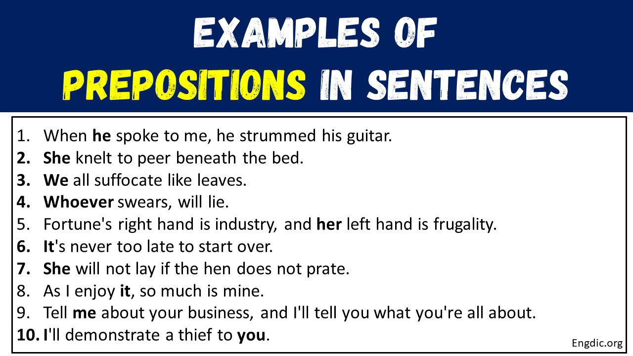 100 Examples Of Prepositions In Sentences Engdic 7042