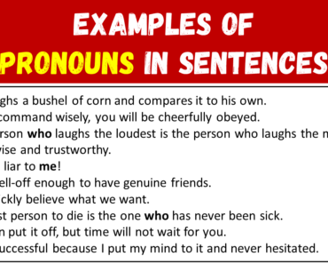 100 Examples of Pronouns in Sentences