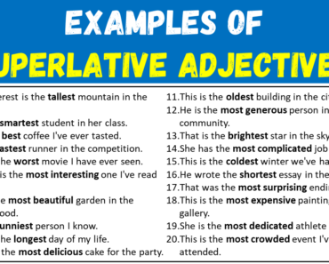 50 Examples of Superlative Adjectives in Sentences