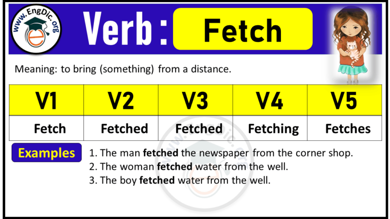 Fetch Verb Forms: Past Tense and Past Participle (V1 V2 V3) - EngDic