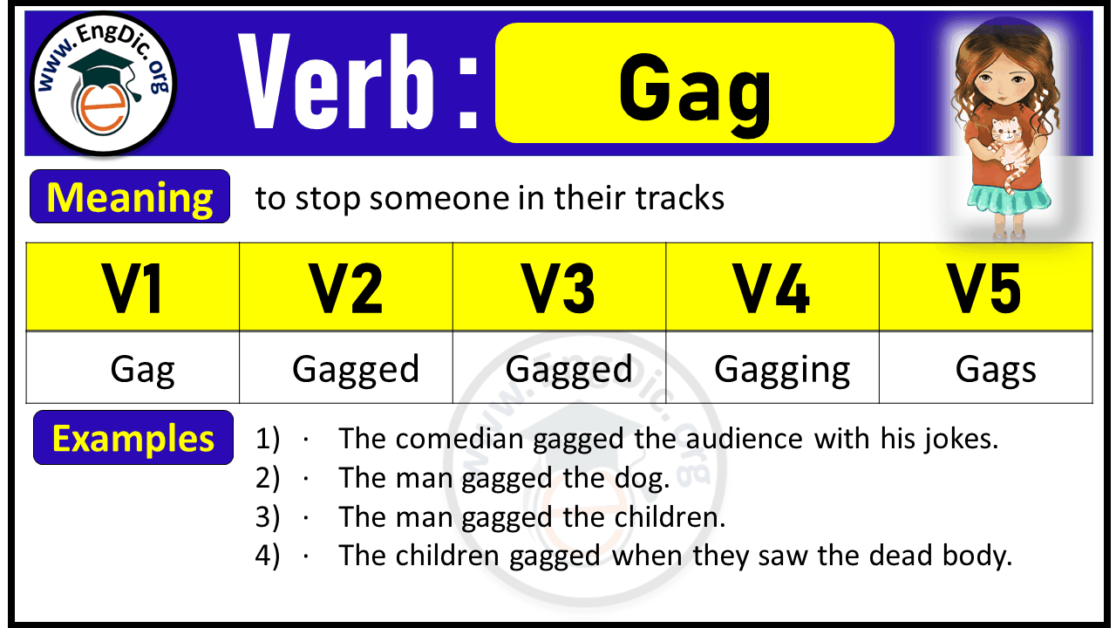 Gag Verb Forms Past Tense and Past Participle (V1 V2 V3) EngDic