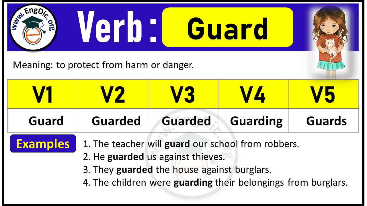 Guard Past Tense V1 V2 V3 V4 V5 Forms of Guard Past Simple and past Participle