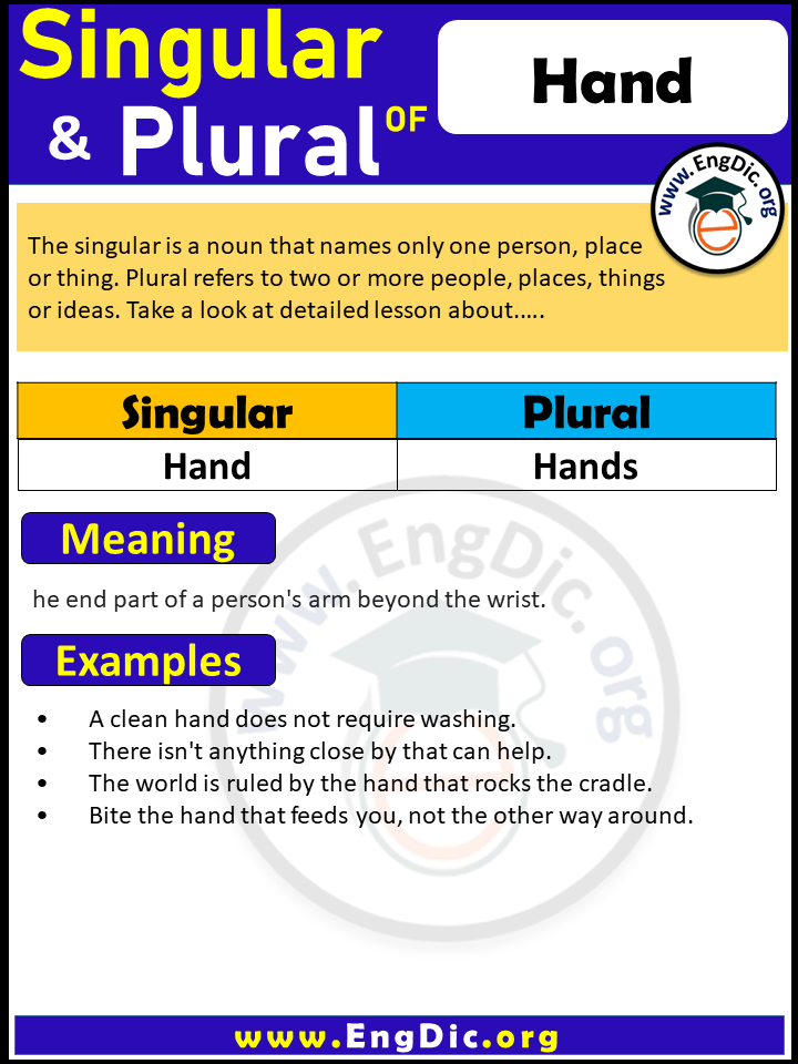 Hand Plural, What is the plural of Hand?