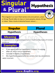 how to write hypothesis in plural