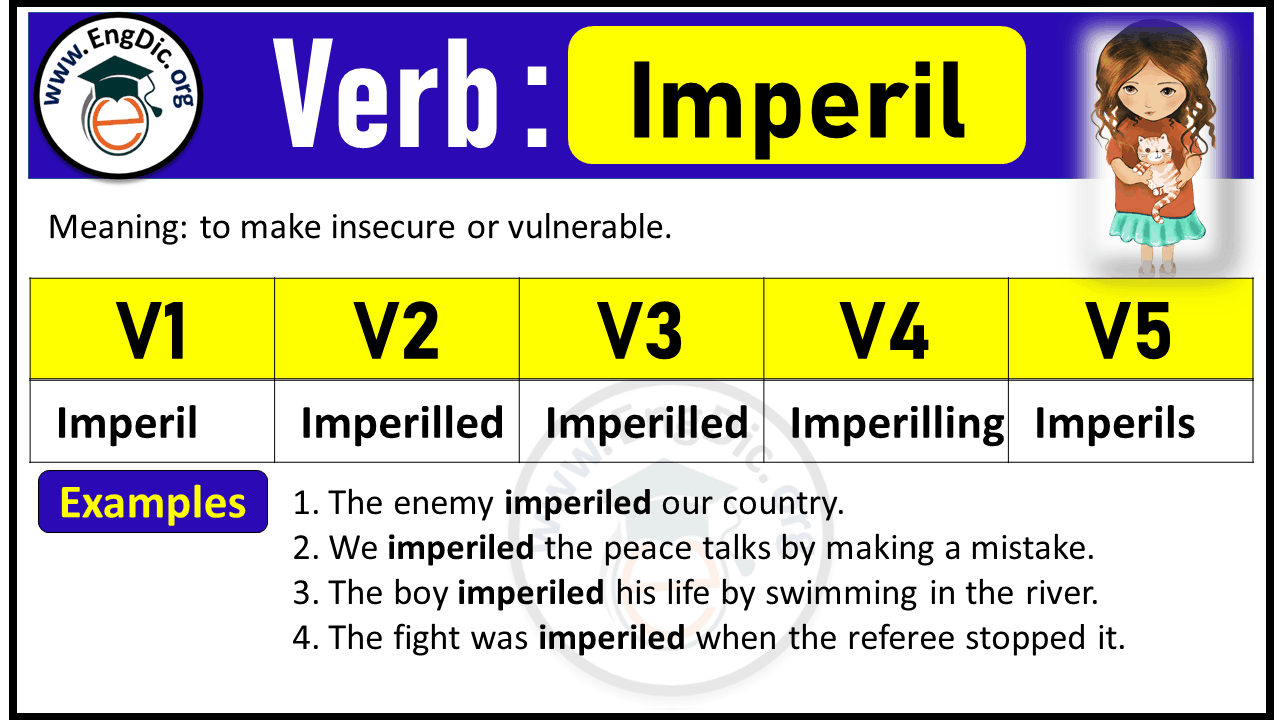 Imperil Verb Forms: Past Tense and Past Participle (V1 V2 V3)