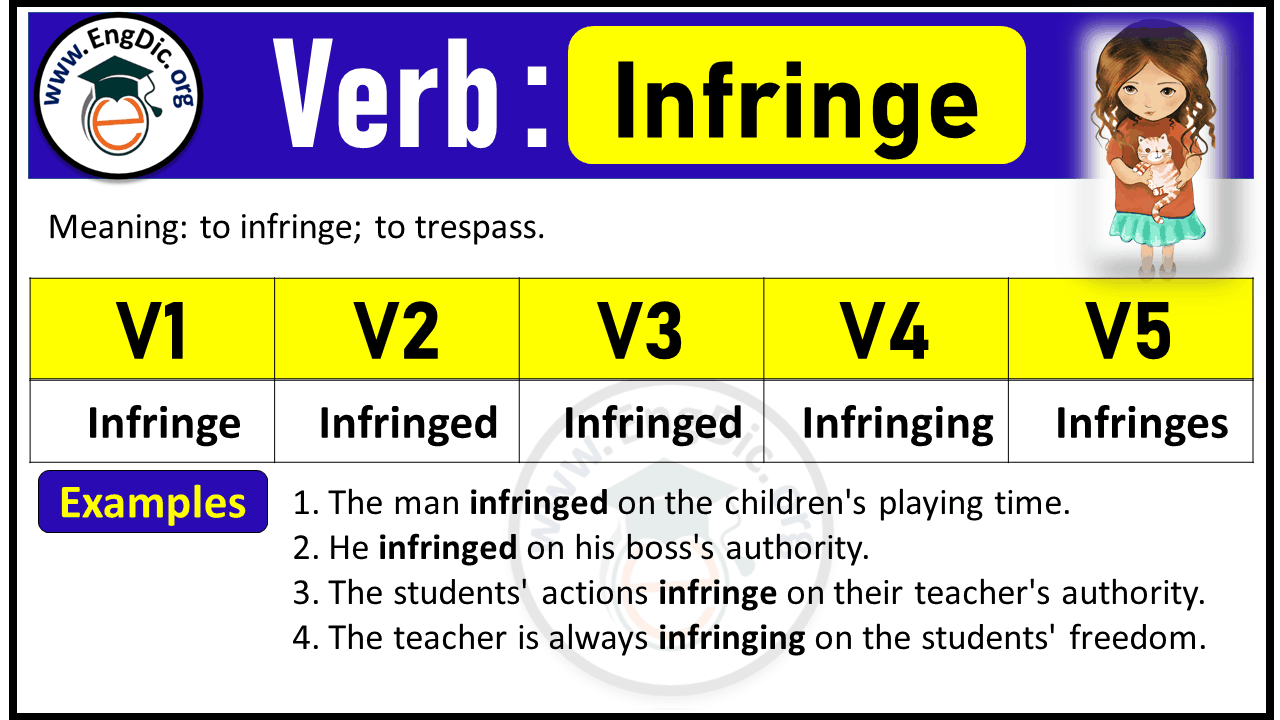 Infringe Past Tense, V1 v2 v3 v4 v5 Forms of Infringe, Past Simple and Past Participle